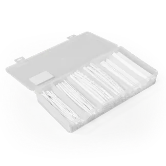 Schrumpfschlauch-Set McPower, 100-teilig in Sortimentsbox, weiß Schrumpfschlauch-Set McPower, 100-teilig in Sortimentsbox, weiß