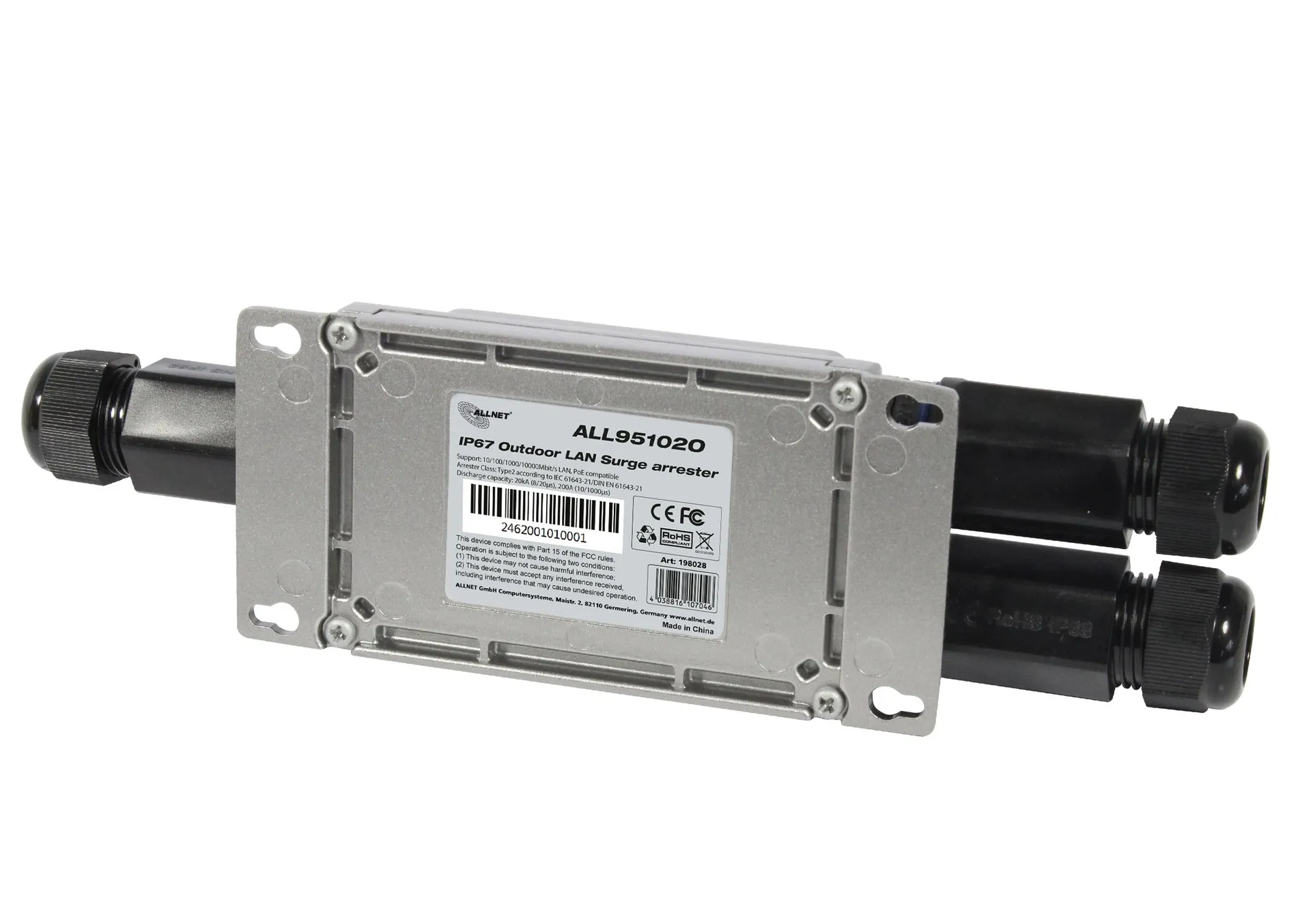 ALLNET TP Cat 6 Überspannungs-/Blitzschutz Surge Protector ALL95102O Outdoor IP66 – Bild 5