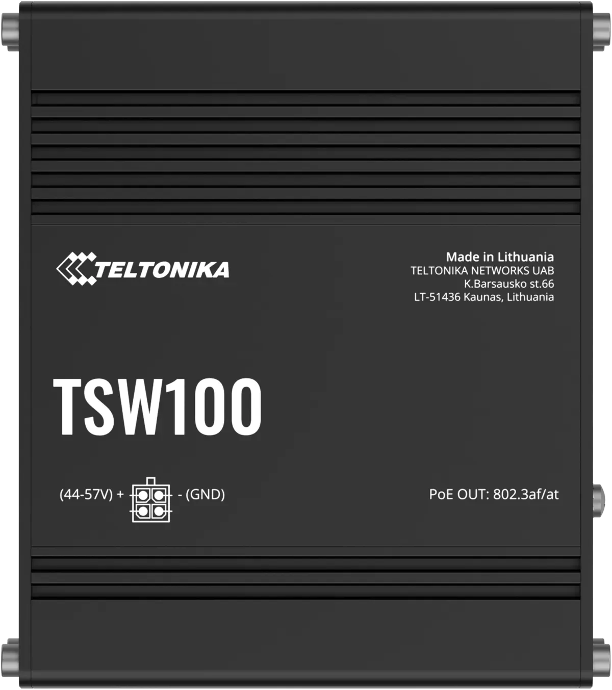 Teltonika · Switch · TSW100 · 5 Port Gigabit Industrial unmanaged POE Switch Teltonika · Switch · TSW100 · 5 Port Gigabit Industrial unmanaged POE Switch
