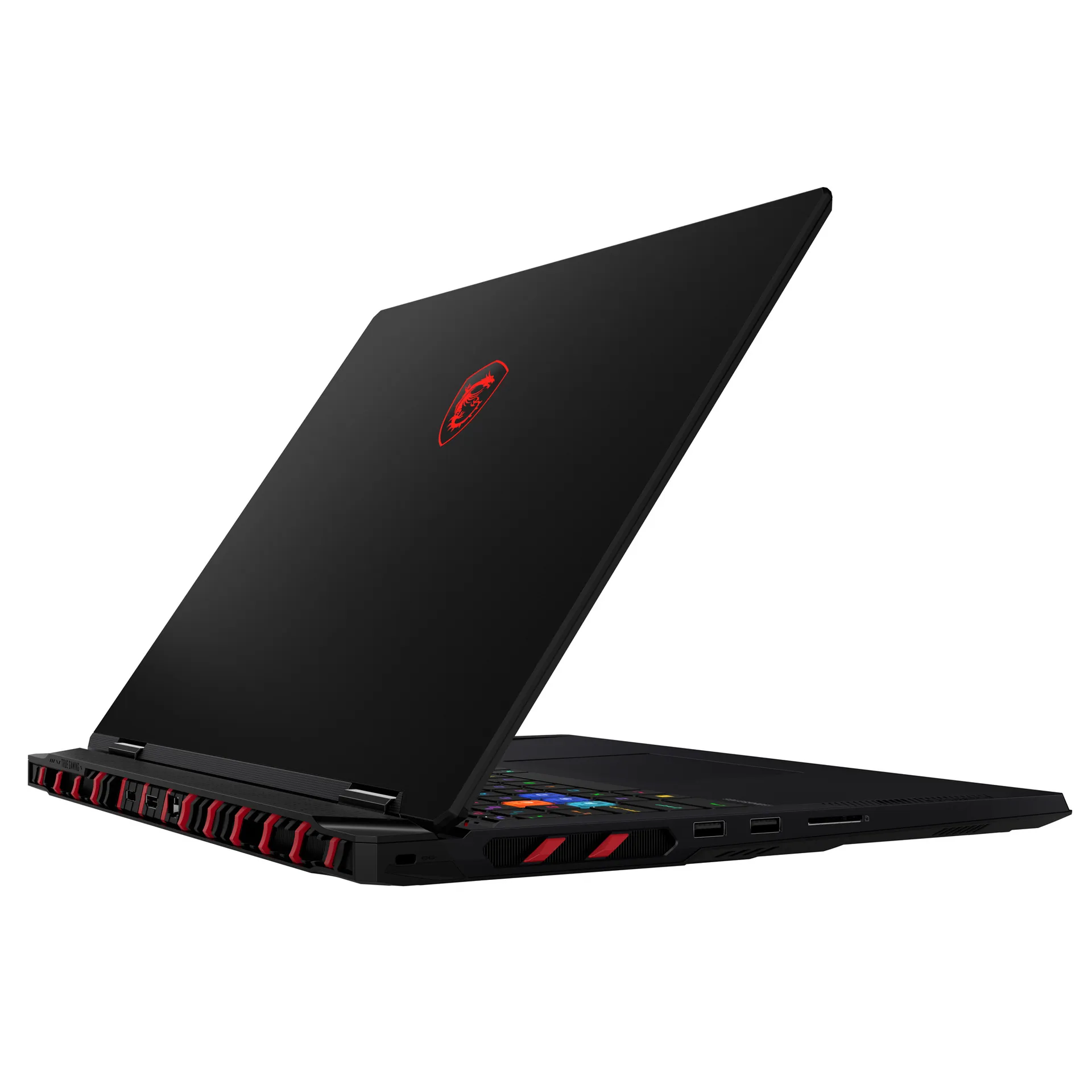 MSI Raider 18 HX AI A2XWJG NVIDIA GeForce Intel Core Ultra 9 285HX Laptop 45,7 cm (18") UHD+ 64 GB DDR5-SDRAM 4 TB SSD NVIDIA GeForce RTX 5090 Wi-Fi 7 (802.11be) Windows 11 Pro Schwarz – Bild 6
