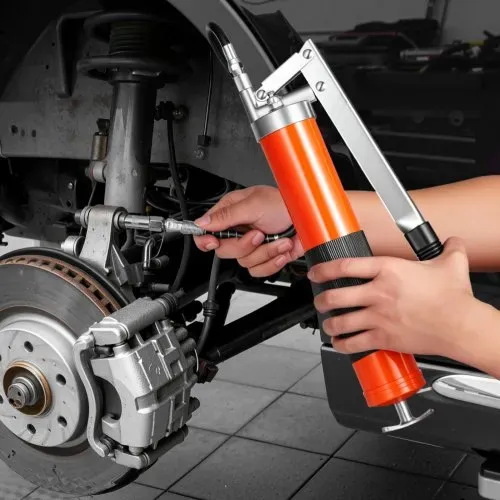 VEVOR Fettpresse, 689 bar, Pistolengriff-Schmierpressen-Set mit 0,4 L Fassungsvermögen, Handfettpresse inkl. 45,7 cm Flexschlauch, 1 Verlängerungsrohr & 1 scharfer Düse für Kfz & Schifffahrt – Bild 7