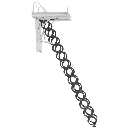 VEVOR Dachbodenleiter, Tragkraft 299,4 kg, passend für Deckenhöhen von 3,2-3,35 m und Öffnungsgröße von 1000,76x698,5 mm, ausziehbare Deckentreppe aus legiertem Stahl mit Zugstange für Dachboden – Bild 8