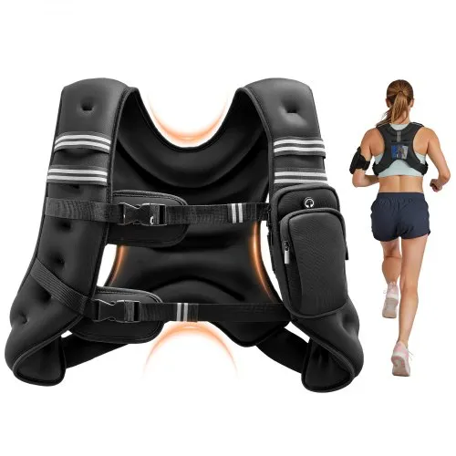VEVOR Gewichtsweste 5,4 kg mit reflektierendem Streifen, verstellbare Schnalle, Körpergewichtsweste für Männer und Frauen, Trainingsgerät für Krafttraining Laufen Joggen Fitness Gewichtsverlust VEVOR Gewichtsweste 5,4 kg mit reflektierendem Streifen, verstellbare Schnalle, Körpergewichtsweste für Männer und Frauen, Trainingsgerät für Krafttraining Laufen Joggen Fitness Gewichtsverlust