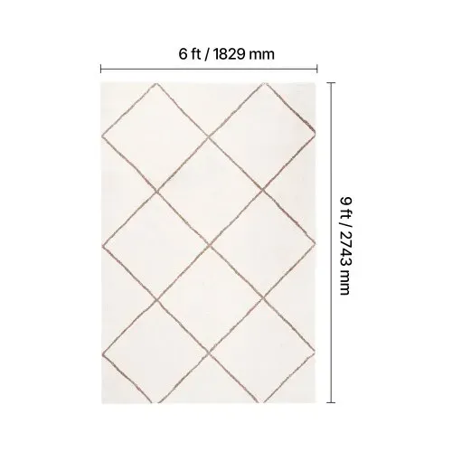 VEVOR Kurzflor Teppich 2743×1829 mm, kuscheliger Wohnzimmerteppich, 20 mm Florhöhe, Bodenteppich für Wohnzimmer, Schlafzimmer, Wintergarten, fusselfrei und mit rutschfester TPR-Unterseite, weiß VEVOR Kurzflor Teppich 2743×1829 mm, kuscheliger Wohnzimmerteppich, 20 mm Florhöhe, Bodenteppich für Wohnzimmer, Schlafzimmer, Wintergarten, fusselfrei und mit rutschfester TPR-Unterseite, weiß