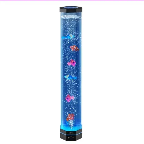 VEVOR Lavalampe mit 6 schwimmenden Fischen, 80 cm, Blasenlichtlampe, 16 Farbwechsel-Lichteffekte, Fernbedienung, Stimmungslicht, Aquarium Nachtlicht für Schlafzimmer, Wohnzimmer, Heimdekoration – Bild 10