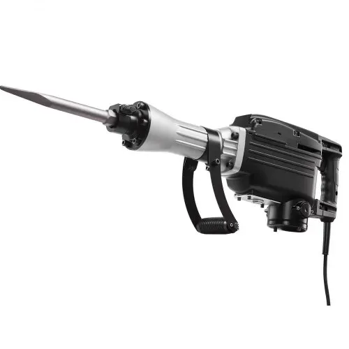 VEVOR Abbruchhammer elektrischer Betonhammer 2800 W, 1200 BPM Presslufthammer mit 3 Meißeln & einem Lehmspaten & Handschuhe & Schutzbrille, für Beton Wände Ziegel Fliesen Fundamente Schwarz – Bild 8