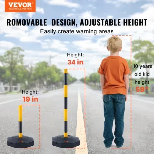 VEVOR Verkehrshütchen Verkehr Absperrpfosten 6 Stk. 285 x 285 mm Warnkegel Verkehrsleitkegel Warnleitkegel mit Kett, Leitpfostenkegel Straßensperrpfosten Gelb & Schwarz Wasser- und Sandeinspritzung VEVOR Verkehrshütchen Verkehr Absperrpfosten 6 Stk. 285 x 285 mm Warnkegel Verkehrsleitkegel Warnleitkegel mit Kett, Leitpfostenkegel Straßensperrpfosten Gelb & Schwarz Wasser- und Sandeinspritzung