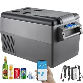 VEVOR 35L Autokühlschrank Kompressorkühlbox Edelstahl Urlaub Isolierbox Mini Kühlschrank Kühlbox Auto und Steckdose VEVOR 35L Autokühlschrank Kompressorkühlbox Edelstahl Urlaub Isolierbox Mini Kühlschrank Kühlbox Auto und Steckdose