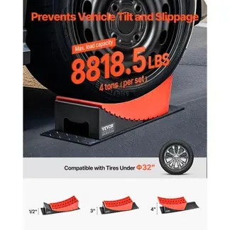 VEVOR Wohnmobil-Nivelliergeräte 2 Stk. Wohnmobil-Nivellierblöcke bis zu 4.000 kg Unterlegkeile, max. 101,6 cm Nivellierhöhe, gebogene Nivelliergeräte, Nivelliergerät-Set mit rutschfester Matt VEVOR Wohnmobil-Nivelliergeräte 2 Stk. Wohnmobil-Nivellierblöcke bis zu 4.000 kg Unterlegkeile, max. 101,6 cm Nivellierhöhe, gebogene Nivelliergeräte, Nivelliergerät-Set mit rutschfester Matt