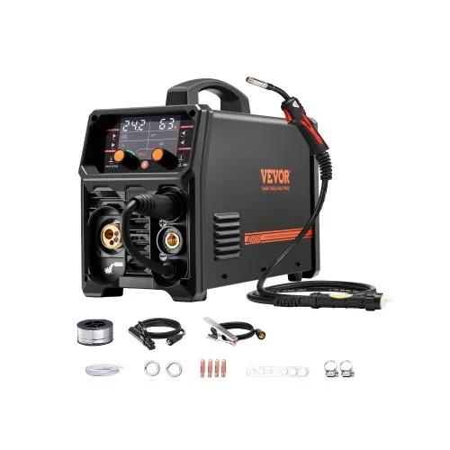 VEVOR Pro MIG-Schweißgerät, 250 Ampere Pluse MIG-Schweißer, 5-in-1 Synergie-Welder Gasloses MIG, Gas-MIG, MMA, Lift-TIG, MIG Pluse mit IGBT-Wechselrichtertechnologie und LCD-Bildschirmanzeige VEVOR Pro MIG-Schweißgerät, 250 Ampere Pluse MIG-Schweißer, 5-in-1 Synergie-Welder Gasloses MIG, Gas-MIG, MMA, Lift-TIG, MIG Pluse mit IGBT-Wechselrichtertechnologie und LCD-Bildschirmanzeige