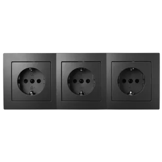 Steckdosen Set McPower Flair “Beginner 3S“ 4-teilig, anthrazit Steckdosen Set McPower Flair “Beginner 3S“ 4-teilig, anthrazit