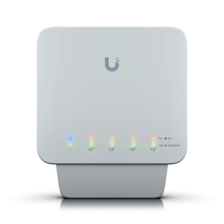 Ubiquiti Switch smart managed Layer2 5 Port • 5x GbE • PoE Budget 46W • 4x PoE at • 1x PoE bt In • Desktop • Lüfterlos • UniFi • USW-Flex – Bild 4