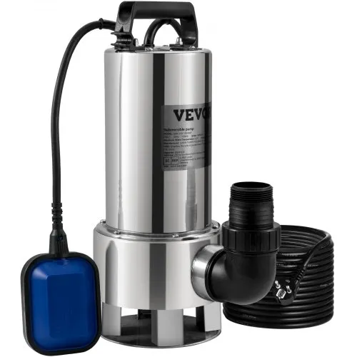 VEVOR Tauchwasserpumpe, 1300 W, 20000 l/h, mit 10 m Kabel und automatischem Schwimmerschalter, Edelstahl und Gusseisen für schmutzige oder saubere, leere Gartenteiche, Schwimmbäder, Whirlpools VEVOR Tauchwasserpumpe, 1300 W, 20000 l/h, mit 10 m Kabel und automatischem Schwimmerschalter, Edelstahl und Gusseisen für schmutzige oder saubere, leere Gartenteiche, Schwimmbäder, Whirlpools