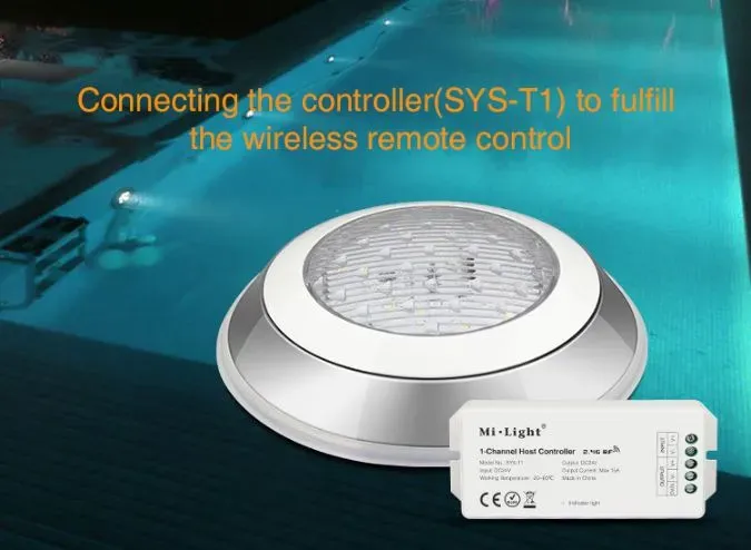 MiBoxer SYS-RW1 LED Subordinate Poolleuchte 12W RGB+CCT mit Funk und WLAN – Bild 3