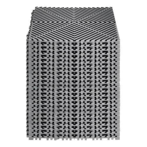 VEVOR 24 x Drainagematte Garage Bodenfliesen Ineinandergreifend 31x31cm Grau – Bild 8