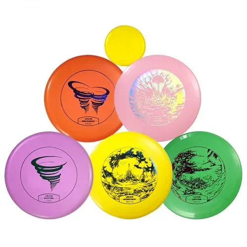 VEVOR Discgolf-Set 5-teiliges Discgolf-Starter-Set für Ganzkörper-Krafttraining, mit Putter Mid-Range Driver Mini-Marker, für Garten Rasen Strand Ootdoor – Bild 10