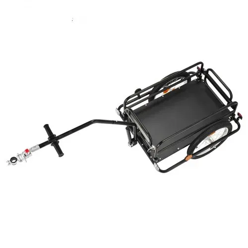 VEVOR Fahrradanhänger Lastenanhänger 2-in-1 Handwagen mit Kupplung 40 kg, Kohlenstoffstahl & 600D Oxford, Mit Deichsel, Reflektoren, Faltbares Design, Für 22-28 Zoll Räder, Fahrradwagen für Transport – Bild 9