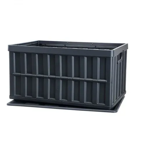 VEVOR 3er-Set 65L Profi Klappbox aus PP Transportbox mit Deckel Faltbarer Aufbewahrungsbox mit Handgriff Stapelbare Kisten Storage Box Faltboxen Stapelboxen für Aufbewahrung & Transport – Bild 8