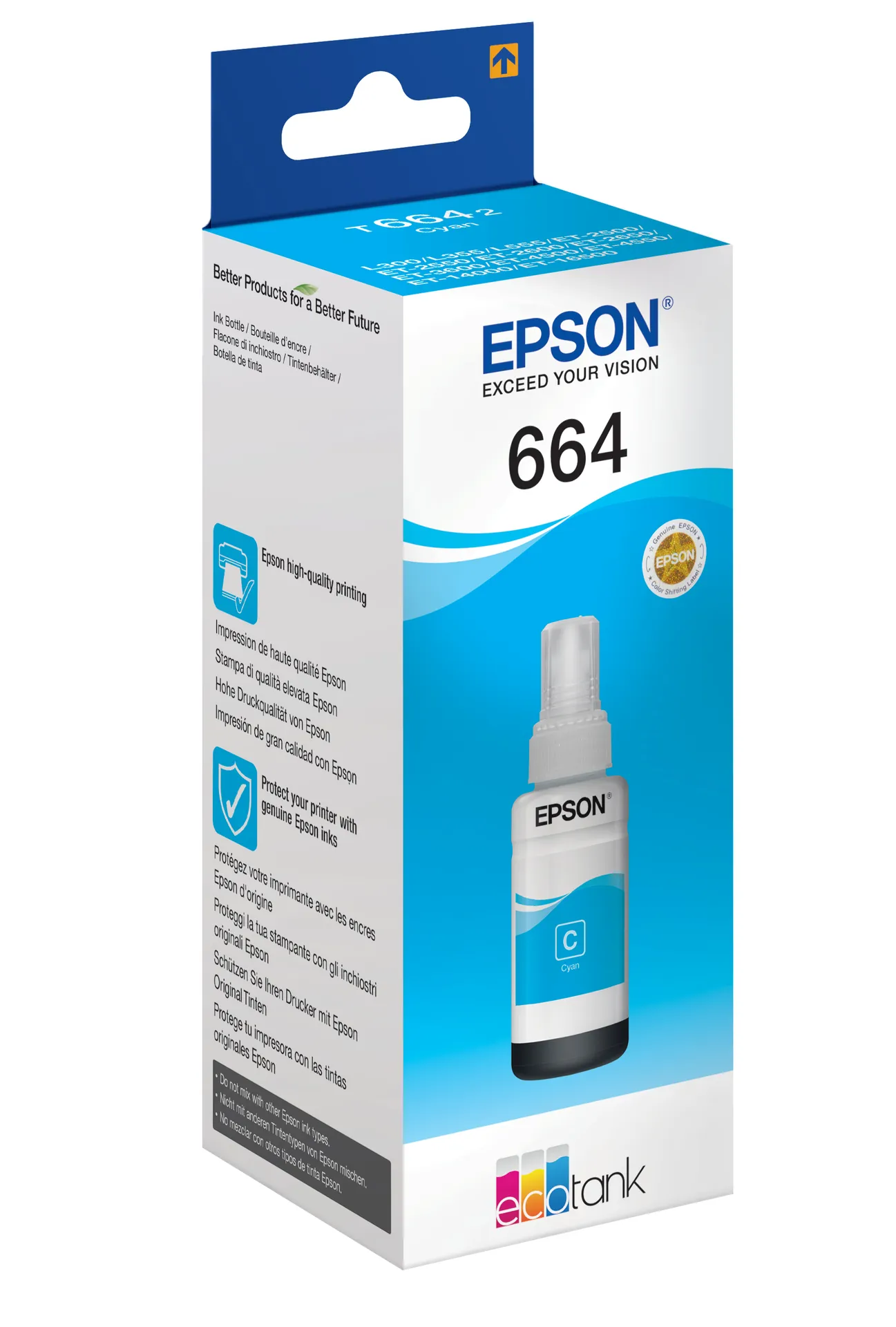 Epson 664 Ecotank Cyan ink bottle (70ml) – Bild 2
