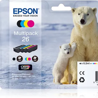 Epson Polar bear Multipack 4 Farben 26 Claria Premium Ink Epson Polar bear Multipack 4 Farben 26 Claria Premium Ink