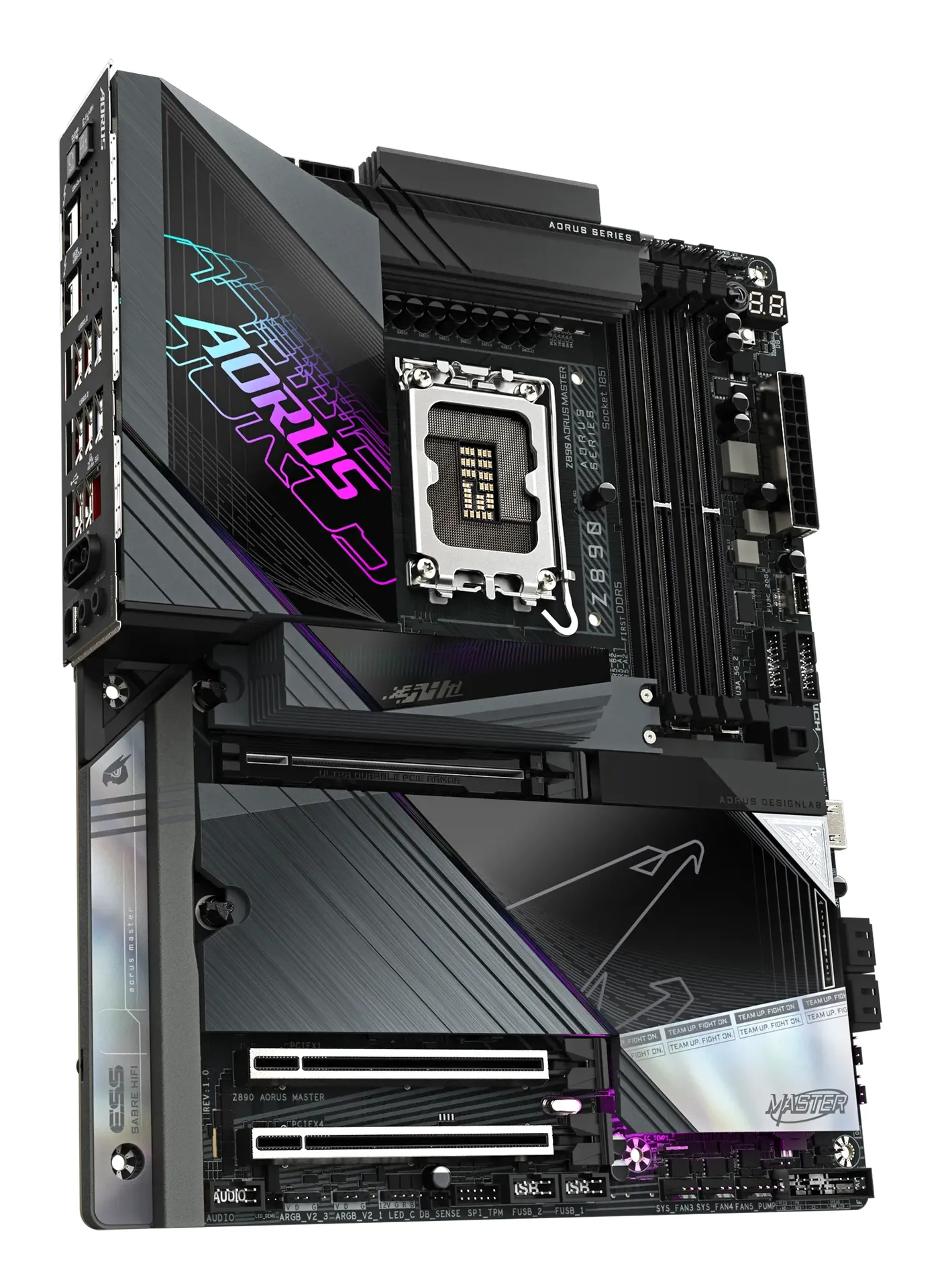 GIGABYTE Z890 AORUS MASTER Mainboard - Unterstützt Intel Core Ultra (Serie 2) CPUs, 18+1+2 Phasen VRM, bis zu 9500MHz DDR5 (OC), 2xPCIe 5.0 + 3xPCIe 4.0, Wi-Fi 7, 10GbE LAN, Thunderbolt 4 – Bild 3