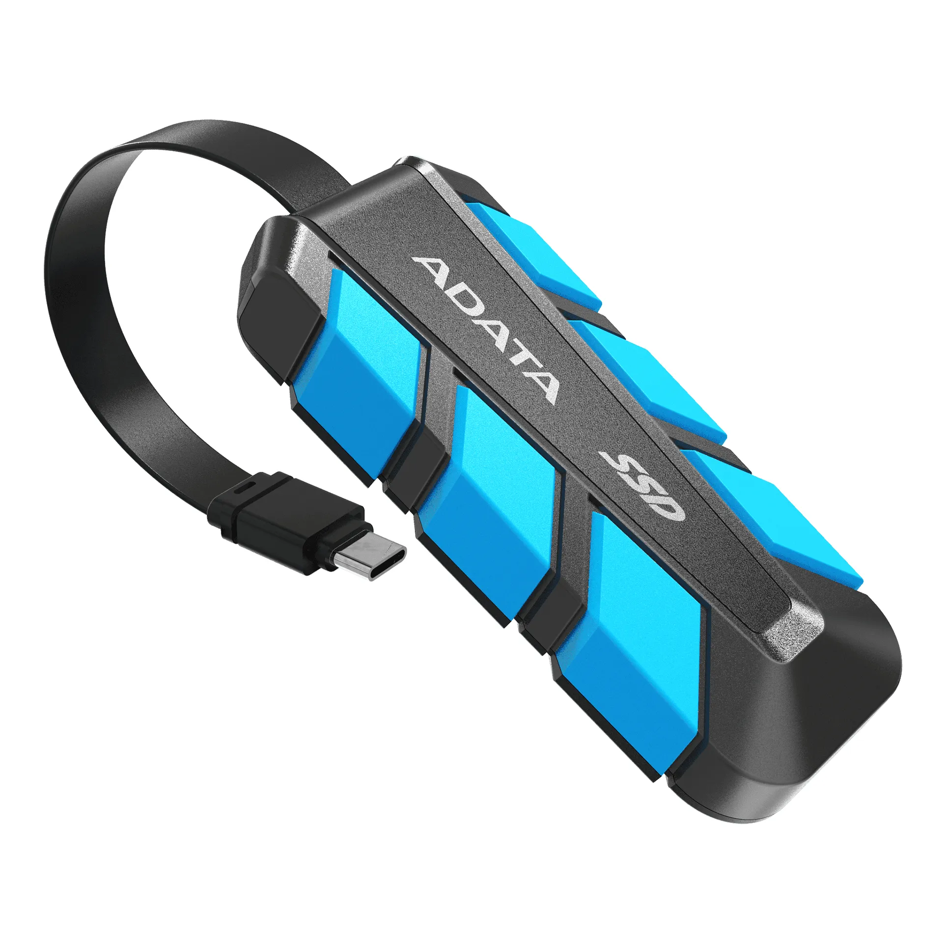 ADATA Externe SSD SC740 2TB Plug&Go blue 1050/1000 MIL.STD USB Typ-C 3.2 Gen 2 (3.1 Gen 2) Schwarz, Blau – Bild 4