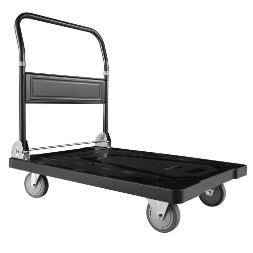 VEVOR Plattformwagen Klappbar 454 kg, Transportwagen mit Lenkrolle, Handwagen mit Rutschfester Ladefläche, Klappwagen Transporthilfe für Einfache Aufbewahrung, 895x595x850 mm Rollwagen – Bild 9