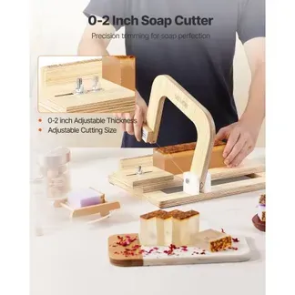 VEVOR Seifenschneider 0–2 Zoll einstellbare Dicke, Holzseifenschneider mit verstellbarer Drahtspannung aus Edelstahl, mit zusätzlichen Drähten, Multi-Handgefertigtes DIY-Schneidewerkzeug VEVOR Seifenschneider 0–2 Zoll einstellbare Dicke, Holzseifenschneider mit verstellbarer Drahtspannung aus Edelstahl, mit zusätzlichen Drähten, Multi-Handgefertigtes DIY-Schneidewerkzeug