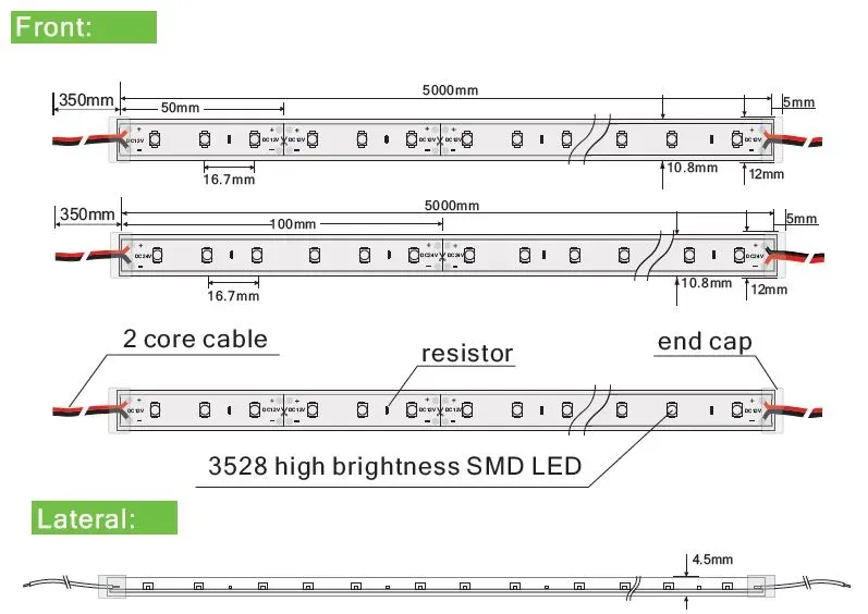 Synergy 21 LED Flex Strip 3528 - 60 KW DC12V 24W IP65 – Bild 5