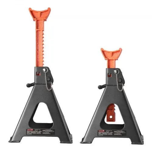 VEVOR Abstellböcke Unterstellböcke 6 t, Wagenheberständer 37-58 cm Höhenverstellbar, Stahlwagenbock mit Doppelverriegelung, zum Anheben von SUVs Pickups Pkw UTVs/ATVs, 1 Paar, 275 x 235 x 380 mm – Bild 8