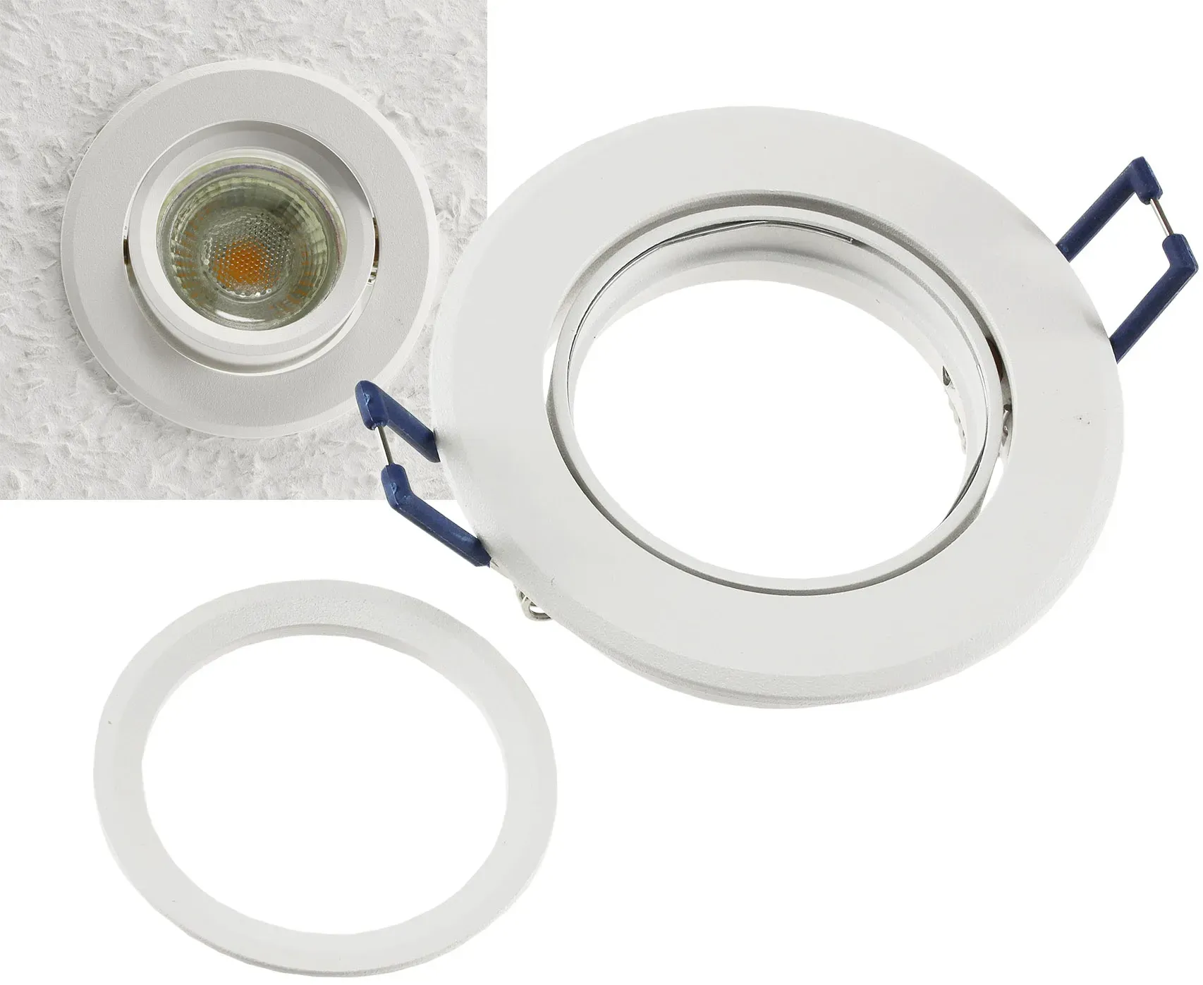 Einbaustrahler “CTE-84R WS” Rund Ø84mm Einbau Ø68mm, neigbar, Clip Ring Einbaustrahler “CTE-84R WS” Rund Ø84mm Einbau Ø68mm, neigbar, Clip Ring
