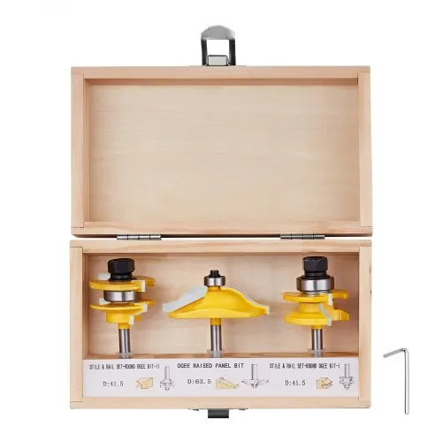 VEVOR Fräser-Set, 3-teilig, Oberfräser-Set mit 1/4-Zoll-Schaft, Kunststoff-Tragekoffer, Holzbearbeitungswerkzeuge für professionelle und Anfänger-Schreiner, für Holz, MDF, Spanplatten, Sperrholz VEVOR Fräser-Set, 3-teilig, Oberfräser-Set mit 1/4-Zoll-Schaft, Kunststoff-Tragekoffer, Holzbearbeitungswerkzeuge für professionelle und Anfänger-Schreiner, für Holz, MDF, Spanplatten, Sperrholz