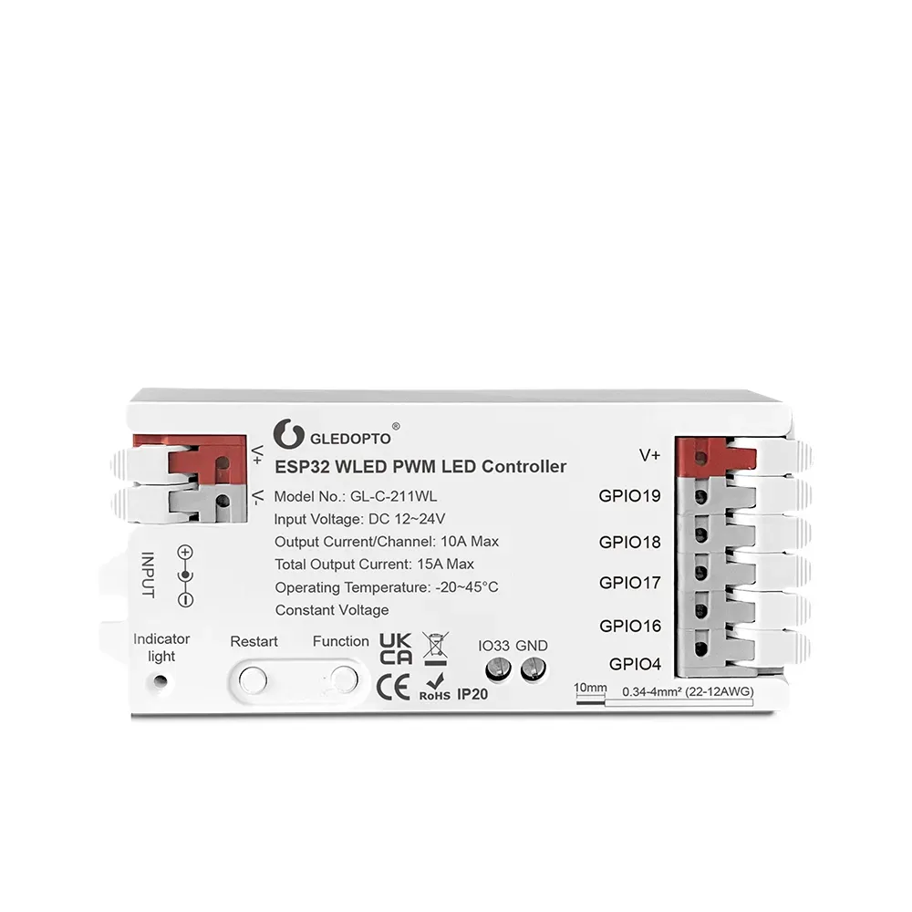 Synergy 21 LED Serie EOS 55 WLED Controller ESP32 PWM 5in1 12/24V Synergy 21 LED Serie EOS 55 WLED Controller ESP32 PWM 5in1 12/24V