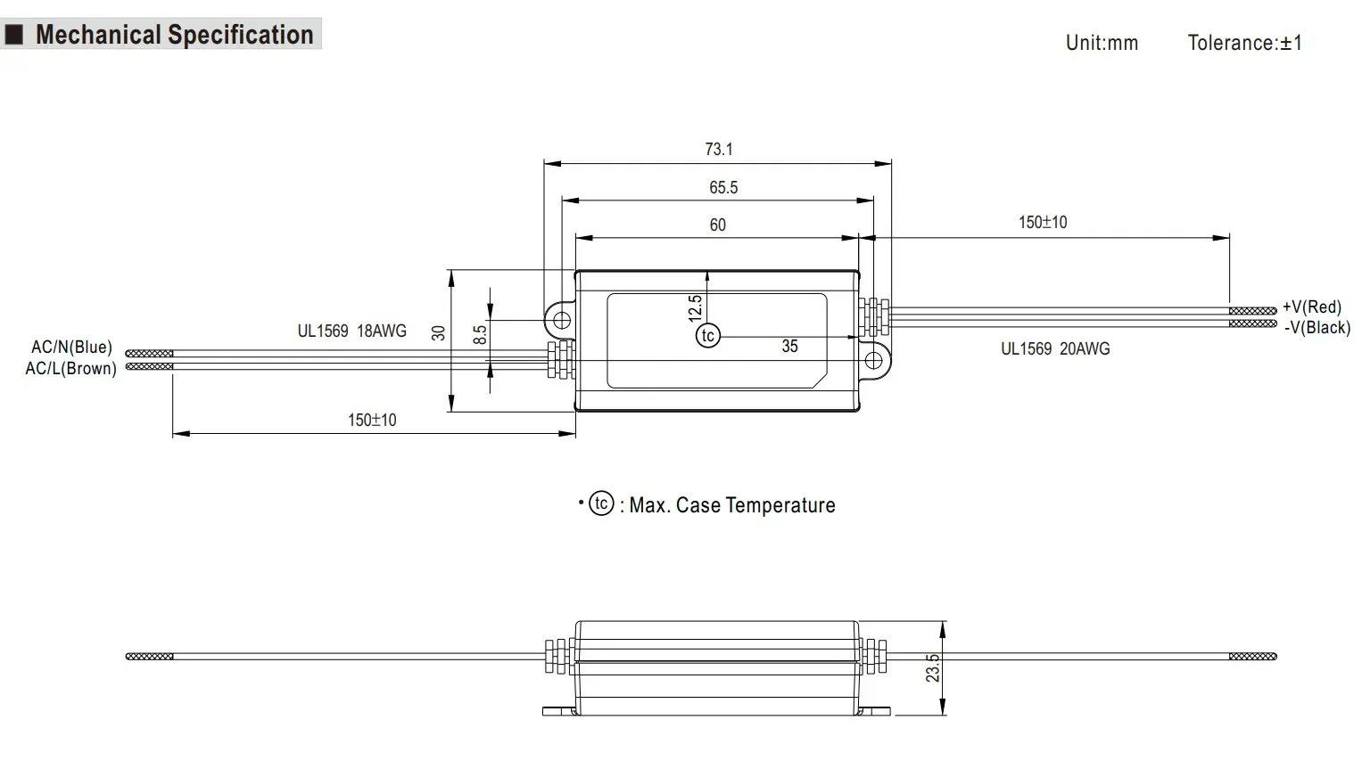 MEANWELL Netzteil - 24V 8W IP67 – Bild 2