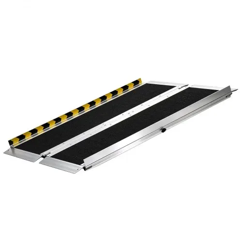 VEVOR Rollstuhlrampe Faltbar 915x736,6mm, 362,9kg Belastbare Schwellenrampe mit Rutschfester Oberfläche, Tragbare Alu-Auffahrschiene, Auffahrrampe für Rollstuhl Scooter Türschwelle Bordsteine Treppen – Bild 9