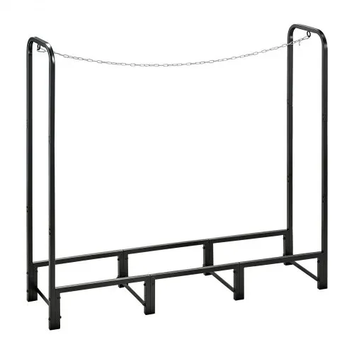 VEVOR Kaminholzregal 1/4 Cord Brennholzregal Feuerholzregal 1220x320x1185mm, für Kamin, Terrasse & Balkon, Rahmen aus Kohlenstoffstahl Pulverbeschichtet, Tragfähigkeit 250 kg, Kapazität 591,8 L Schwarz – Bild 9