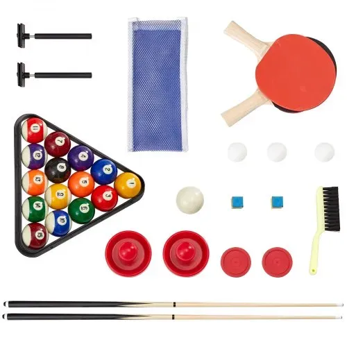 VEVOR 3 in 1 Multispieltisch mit Drehgelenk und Airhockey, Tischtennis, Hockeytisch für Spielzimmer, Familienheim, Arcade-Gaming-Set, sämtliches Zubehör für jedes Spiel enthalten – Bild 8