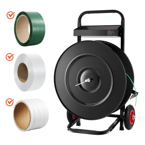 VEVOR Abrollwagen, passend für PET/PP/Polyester-Umreifungsrollen mit 203/406 mm Kerngröße, Umreifungsspender mit verbessertem Bremssystem, integrierte geräumige Ablage für Werkzeuge VEVOR Abrollwagen, passend für PET/PP/Polyester-Umreifungsrollen mit 203/406 mm Kerngröße, Umreifungsspender mit verbessertem Bremssystem, integrierte geräumige Ablage für Werkzeuge