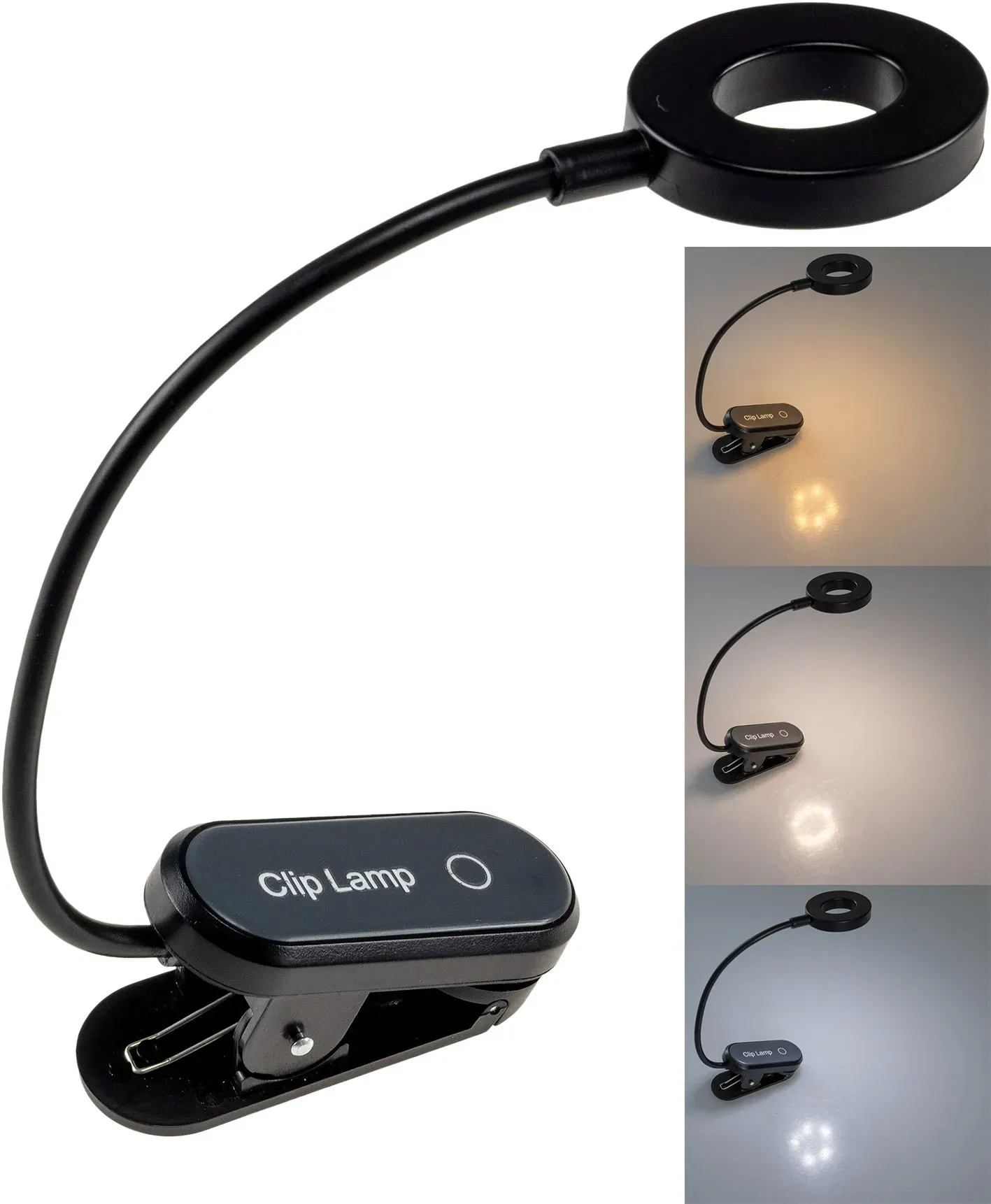 LED Akku-Leseleuchte / Klemmleuchte 18cm Schwanenhals, dimmbar, 25lm LED Akku-Leseleuchte / Klemmleuchte 18cm Schwanenhals, dimmbar, 25lm