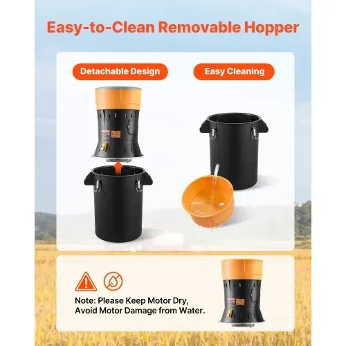 VEVOR Elektrische Getreidemühle 53 L, Gewürzmühle 600 W, Gewürzmühle mit verzinkten & scharfen Klingen, Pulverisiermaschine für Trockenes Getreide Gewürze Müsli Kaffee Mais 500x385x880 mm – Bild 5
