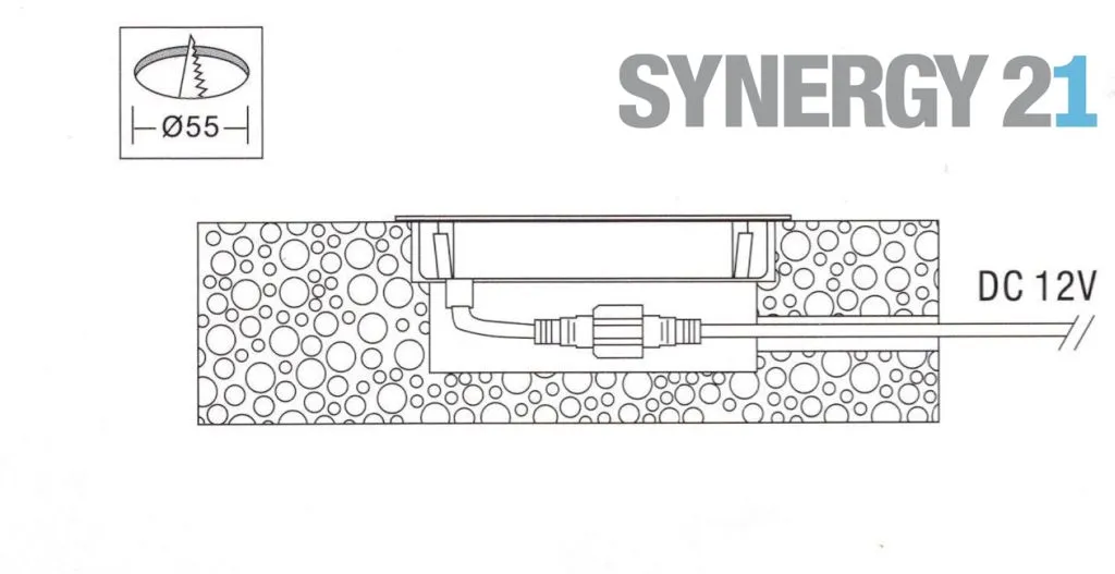 Synergy 21 LED Bodeneinbaustrahler ARGOS rund in-G IP67 ww – Bild 3