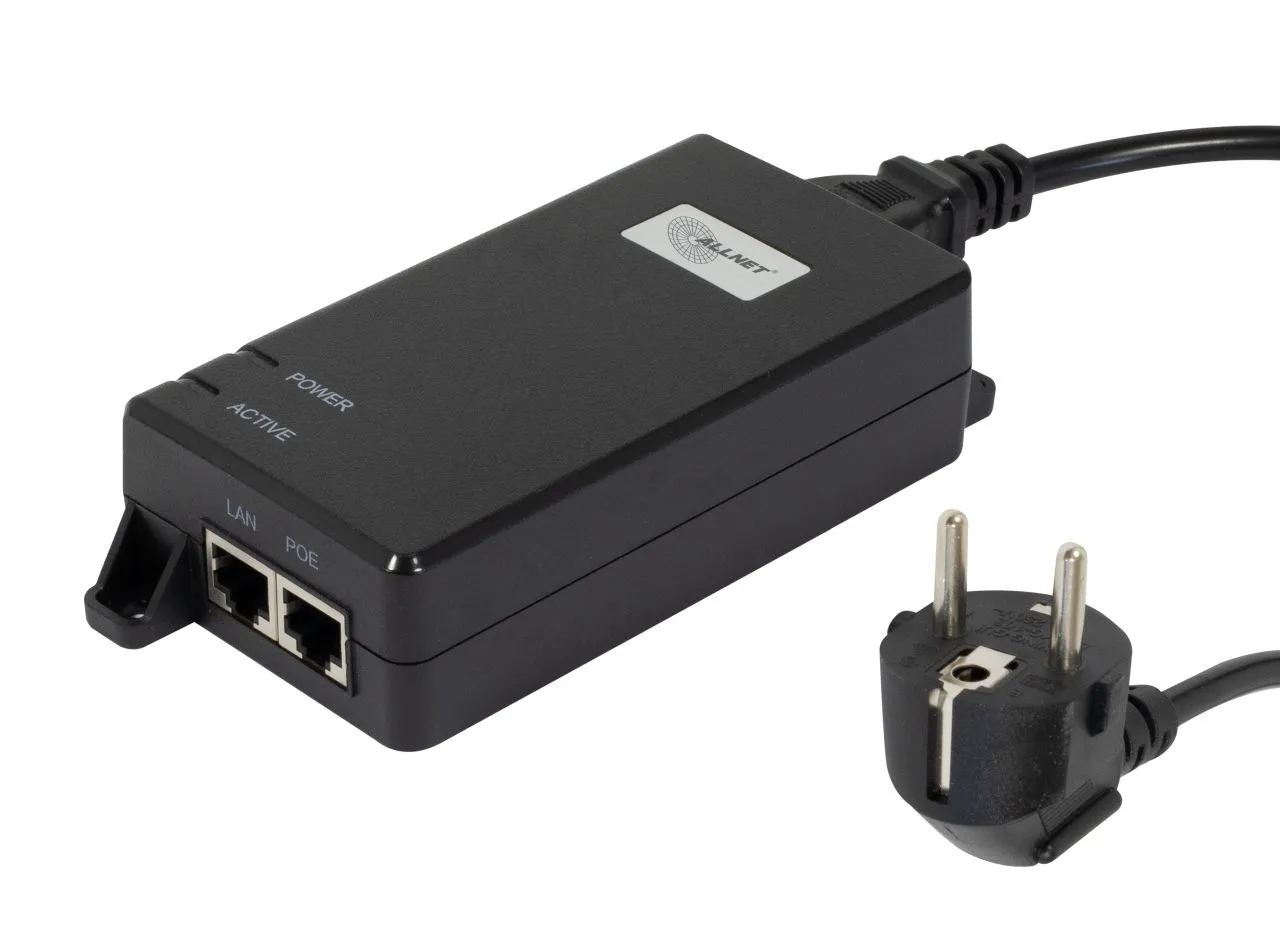 ALLNET PoE Injektor 1G/2.5G/5G PoE & PoE bt (15,4W/30W/60W) / Kunststoffgehäuse / "ALL-PI102-5G" – Bild 4