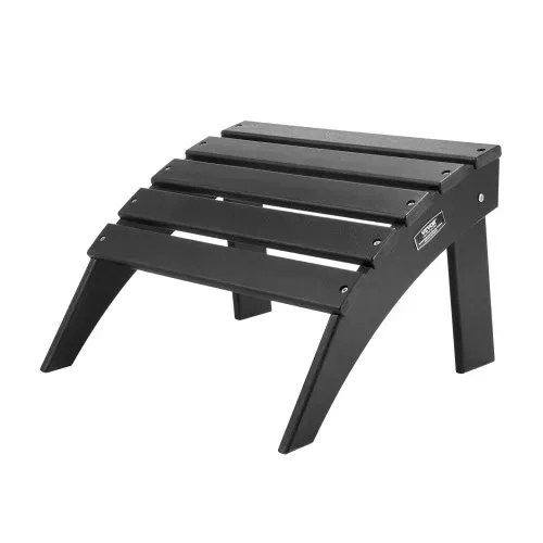 VEVOR Fußstütze für Adirondack-Stühle, 475x500x330 mm, klappbarer Adirondack-Ottomane aus HDPE-Kunststoff, Gartenstuhl weit verbreitet für Außenbereich, Veranda, Pool, Rasen, Hinterhof, schwarz – Bild 9