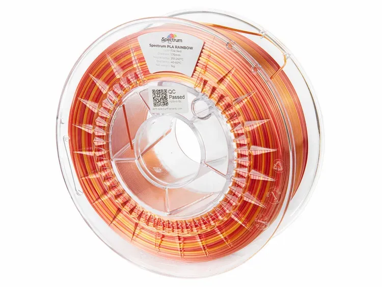 Spectrum Filament · PLA SILK Rainbow · FIRE RED · 1.75mm · 1kg – Bild 2