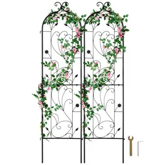 VEVOR Rankhilfe, 38×152 cm, 2er-Set rostfreies Metallspalier für Gartenblumen, Rankgitter, Kletterhilfe, Pflanzengitter für Rosen, Gurkenstütze, dekoratives Clematis-Spalier für Innenhöfe und Rasen VEVOR Rankhilfe, 38×152 cm, 2er-Set rostfreies Metallspalier für Gartenblumen, Rankgitter, Kletterhilfe, Pflanzengitter für Rosen, Gurkenstütze, dekoratives Clematis-Spalier für Innenhöfe und Rasen