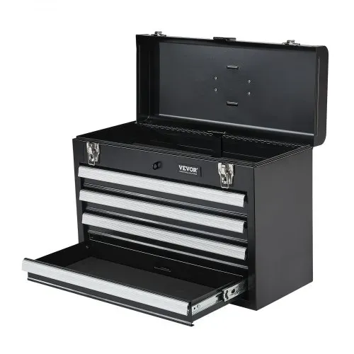 VEVOR Werkzeugkasten 520x218x361 mm, Werkzeugkiste mit 4 Schubladen, Werkzeugkoffer mit EVA-Einlagen, Schubladenverriegelung mit Kugellagern & Pulverbeschichtung, multifunktionaler Werkzeug-Organizer – Bild 9