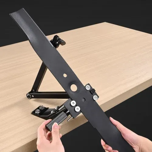 VEVOR Rasenmäher Klingenschärfer, 15°-45° verstellbar, Messerschärfer für Rasenmäher mit 4 Adapterstiften, Kugellagerdesign und 25 mm vergrößertem Griff, zur Verwendung mit Winkelschleifer – Bild 7