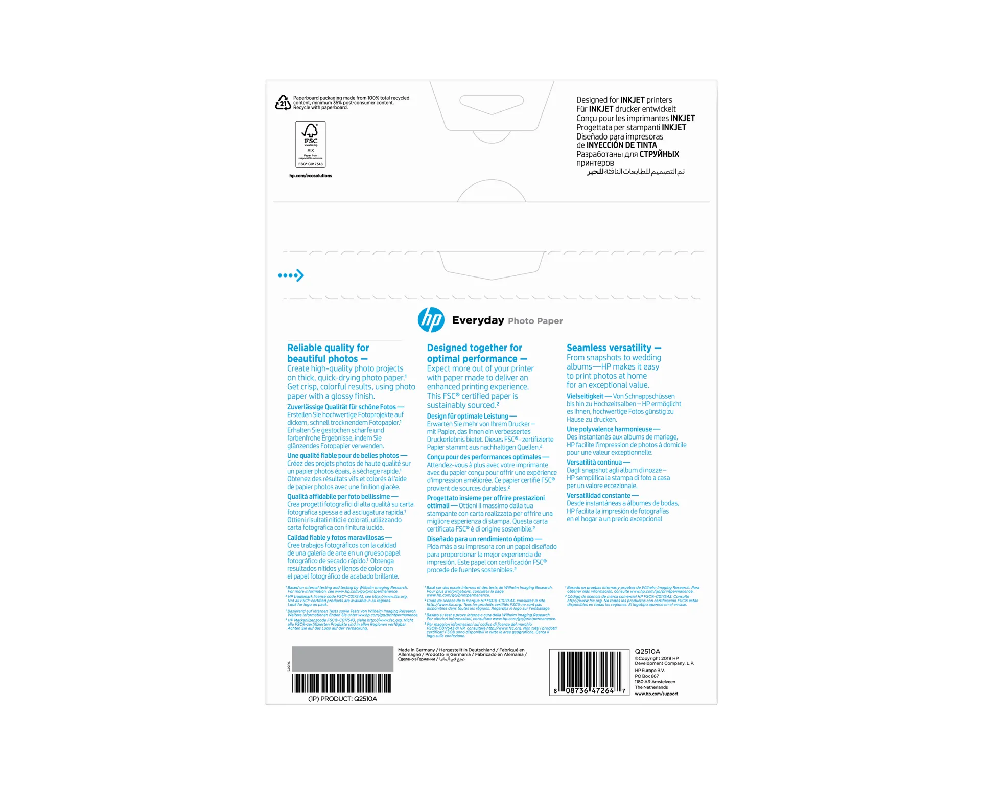 HP Normales Fotopapier, glänzend, 200 g/m2, A4 (210 x 297 mm), 100 Blatt – Bild 6