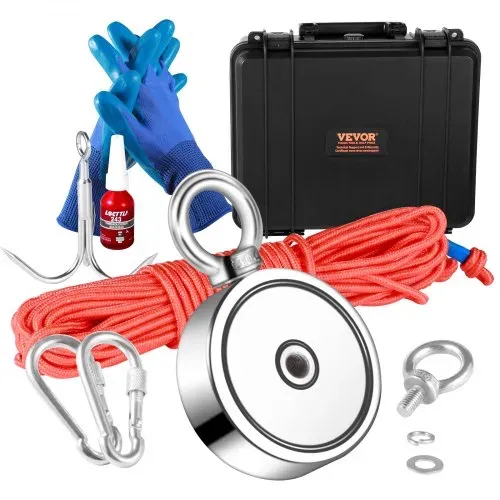 VEVOR Bergemagnet Set Seil Magnetangel Topfmagnet Doppelseitig 272x2kg Neodym – Bild 8