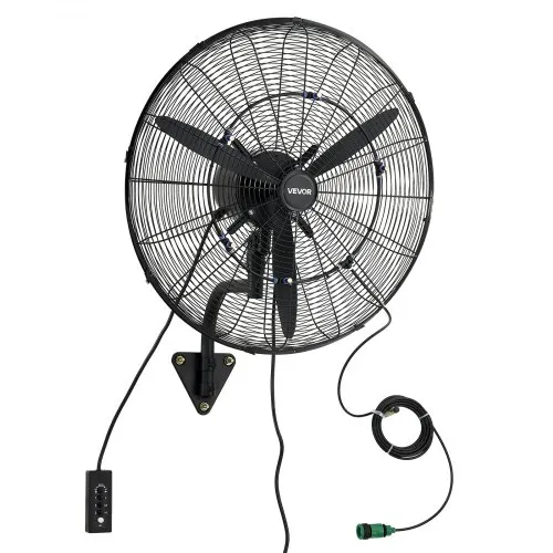 VEVOR 110W Industrieller Wandventilator 67cm, 7m/s Oszillierender Wandlüfter mit 3 Stufen Nebel & Verstellbarem Neigungswinkel, Gewerblicher Industrieventilator für Werkstatt Garage Lager Gym, Schwarz VEVOR 110W Industrieller Wandventilator 67cm, 7m/s Oszillierender Wandlüfter mit 3 Stufen Nebel & Verstellbarem Neigungswinkel, Gewerblicher Industrieventilator für Werkstatt Garage Lager Gym, Schwarz